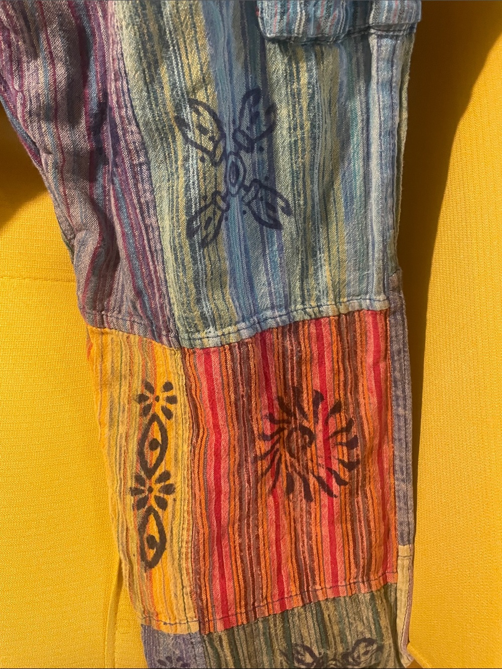 Multi-Color Patchwork Cargo Pants - Picture 3 of 6